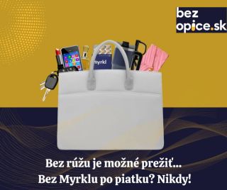 Hovorí sa, že v kabelke ženy nájdeš celý jej svet. 💄📱🕶️ A keď je tam aj Myrkl, je jasné, že táto žena myslí aj na svoje...